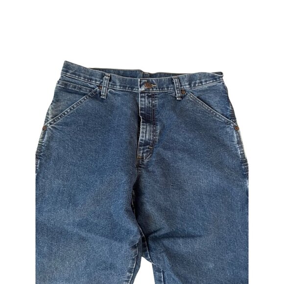 Wrangler Carpenter Jeans Men's Size 32x32 Relaxed Fit Blue Denim Pants - Picture 2 of 6